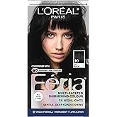 L’Oreal Paris Feria Multi-Faceted Shimmering Permanent Hair Color, High Intensity Hair Dye for 3X Highlights, 10 Jet Black (Blackest Black), 1 Hair Dye Kit