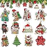 48 Pcs Dog Ornaments for Christmas Tree - Christmas Tree Decorations Funny Dog Lovers Gift Hanging Decoration Assorted Holiday Ornament for Xmas Home Indoor Decor Holiday Supplies