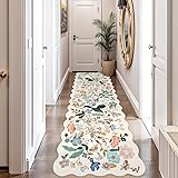 2x10 Washable Hallway Runner Rug: Long Floral