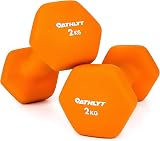 Athlyt Neoprene Dip Dumbbell Set 2 x 2kg Orange