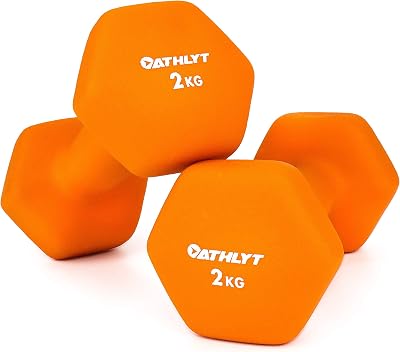 Athlyt Neoprene Dip Dumbbell Set 2 x 2kg Orange
