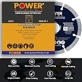 Power Xtreme 115mm Diamond Cutting Discs Pack of 3 for Angle Grinder view 6