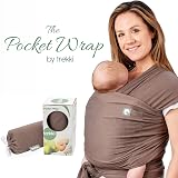 trekki Pocket Wrap Baby Carrier with Front Pocket Cotton Sling 0-35lbs view 6