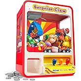 JOYIN Claw Machine Arcade Toy with LED Light &amp; Adjustable Sound, Rechargable Dispenser Toys Mini Vending Machine for Kids - Perfect Christmas &amp; Birthday Big Gifts for Kids, Ages 3+