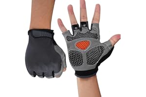 WULI Cycling Gloves Half Finger Men's and Women's Fitness Gloves for Cycling, Breathability, Anti Slip Yoga Equipment, Anti cocooning, Wrist Protection Thickened Palm