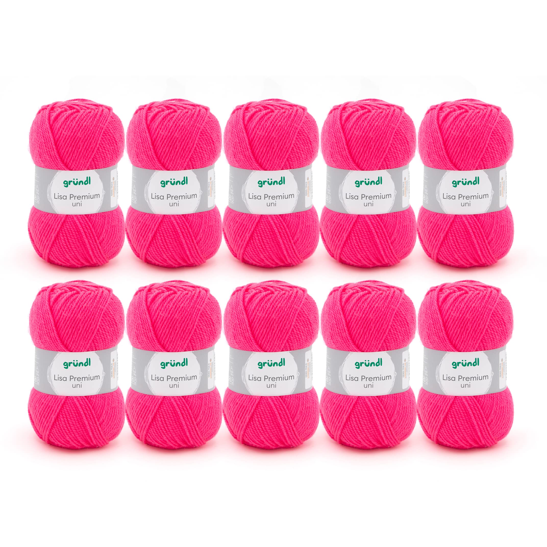 Grundl Lisa Premium uni 50g - neon Pink 30 -Pack of 10 โ image 1