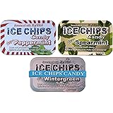 ICE CHIPS Xylitol Candy 3 Pack Assortment (Peppermint, Wintergreen, Spearmint) Includes BAND as Shown