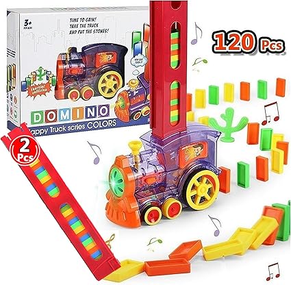 domino stacking train