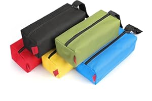 YOOFAN Small Tool Bags – Heavy Duty 1680D Waterproof Fabric Tool Pouch, Black/Red/Blue/Green/Yellow, 5-Packs