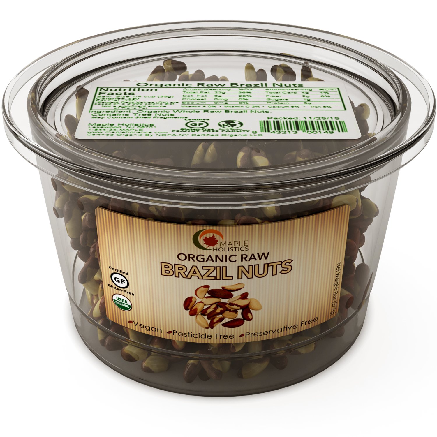 USDA Organic Brazil Nuts 100 Natural Raw Whole Brazilian Nuts