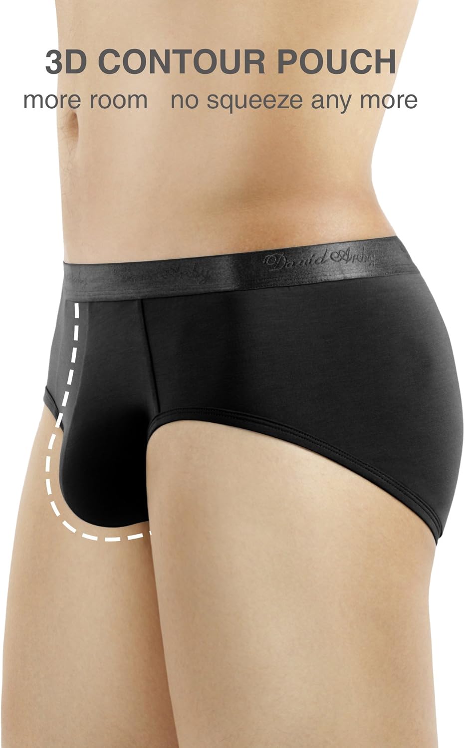 DAVID ARCHY Men's Underwear Micro Modal Ultra Soft Comfy Briefs 4 Pack: Clothing