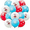 CBweidiu 40PCS Cat’s Hat Party Balloons for Kids, Doctor Cat’s Hat Latex Balloons for Party Decoration, 12 Inch Cat’s Hat Balloons for Indoor Outdoor Party, Blue Red Latex Balloons for Party Supplies