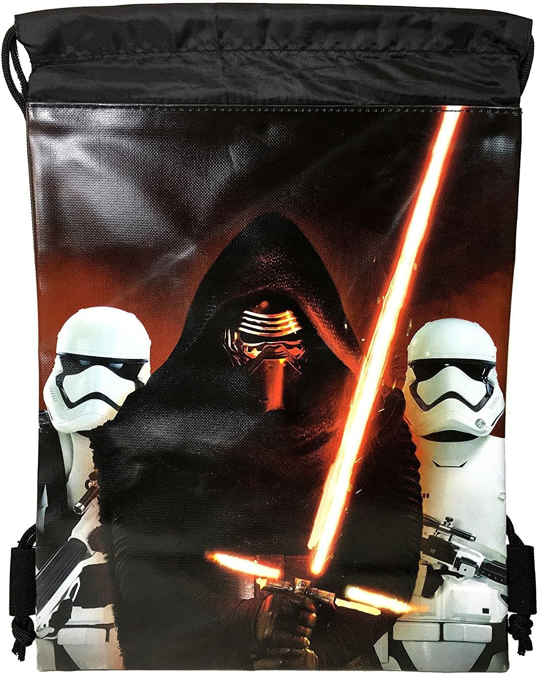 Disney Star Wars Authentic Drawstring Backpack Sling School Sport Gym Bag (Kylo Ren)