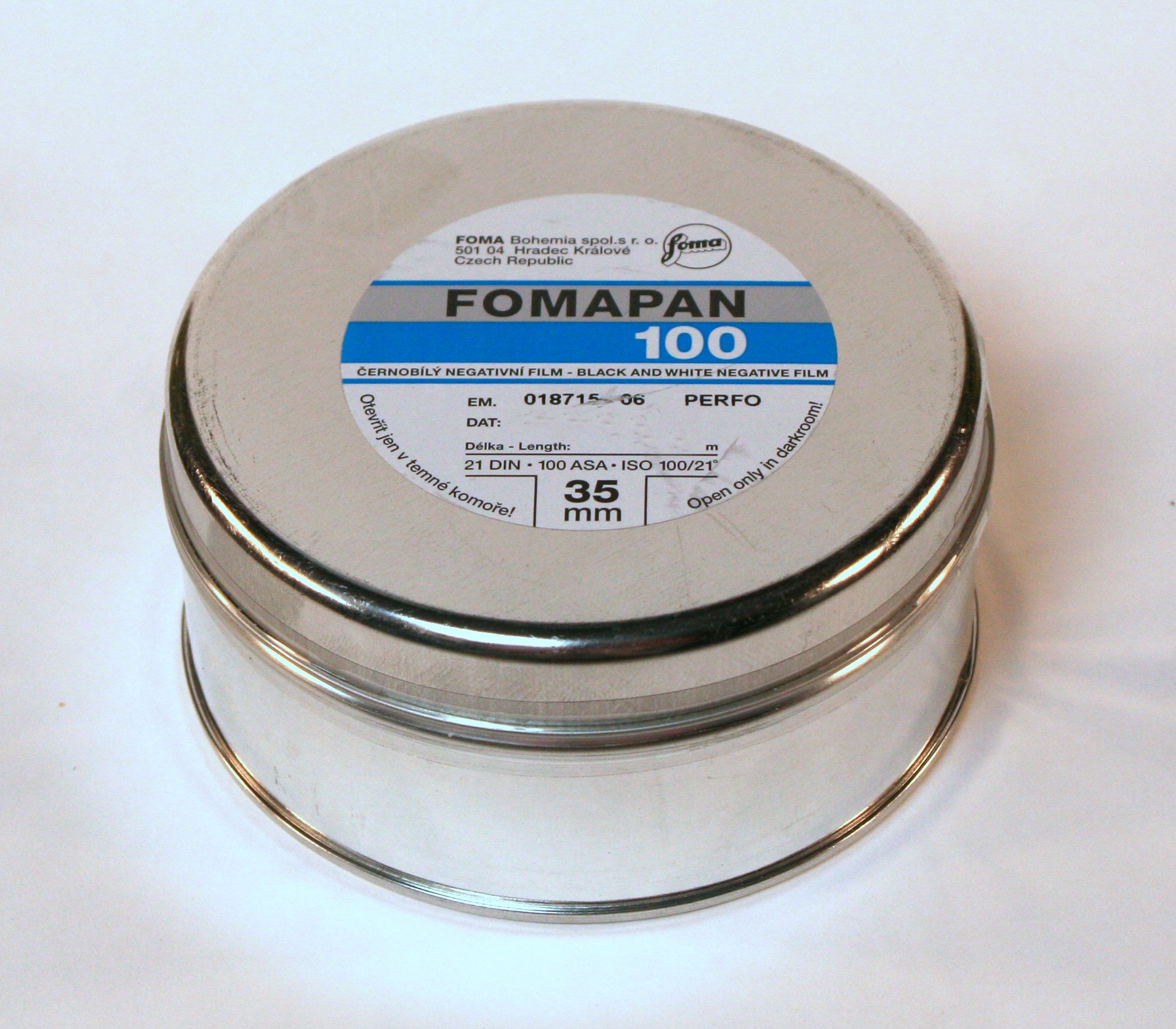 Fomapan 100 ASA 35mm 30.5 metres Bulk Film