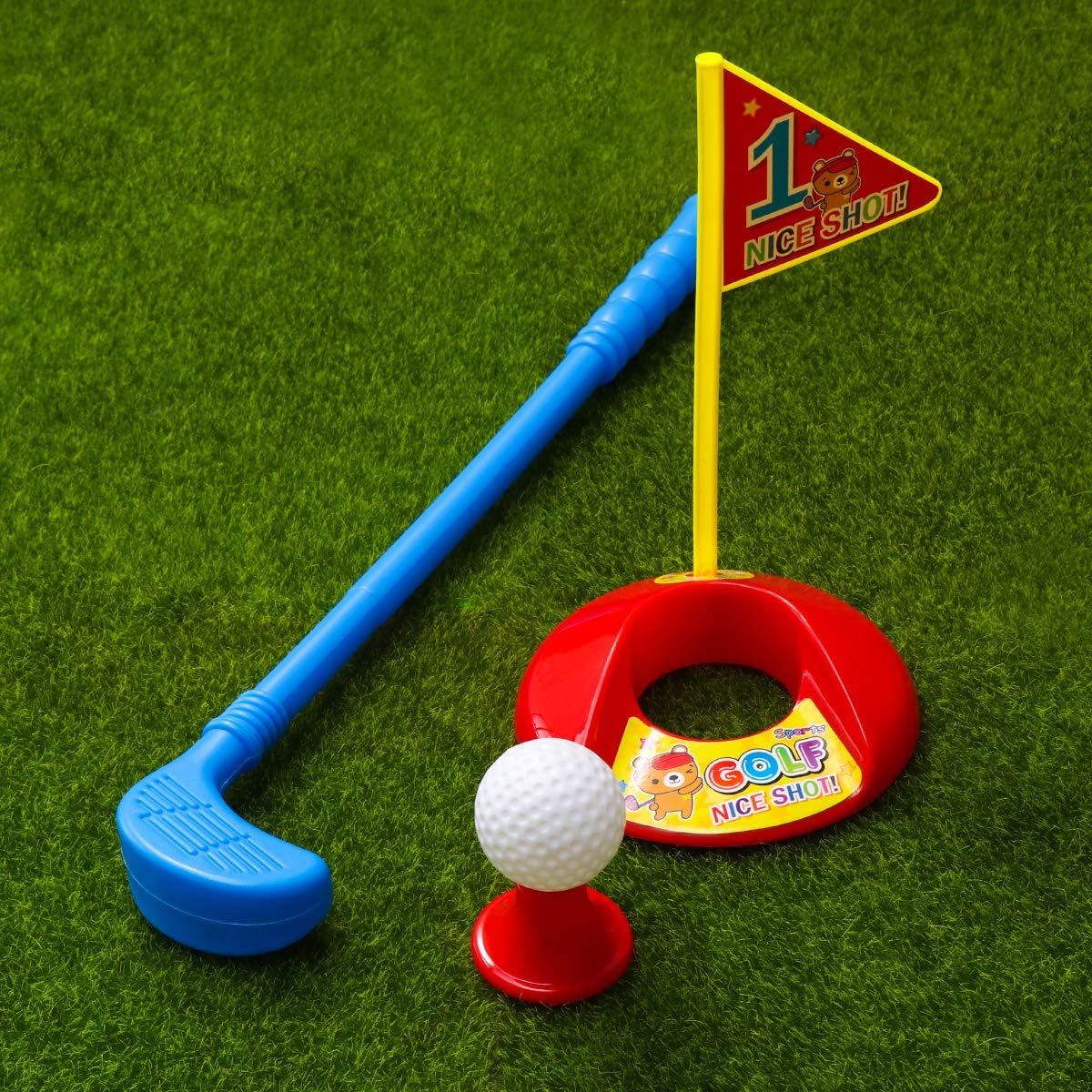 LIOOBO Golf Clubs Set Toy Golf Kit Suits Sport Playing Toys for Kids Boys Girls Indoor Outdoor Christmas Birthday Gift: Sports & Outdoors