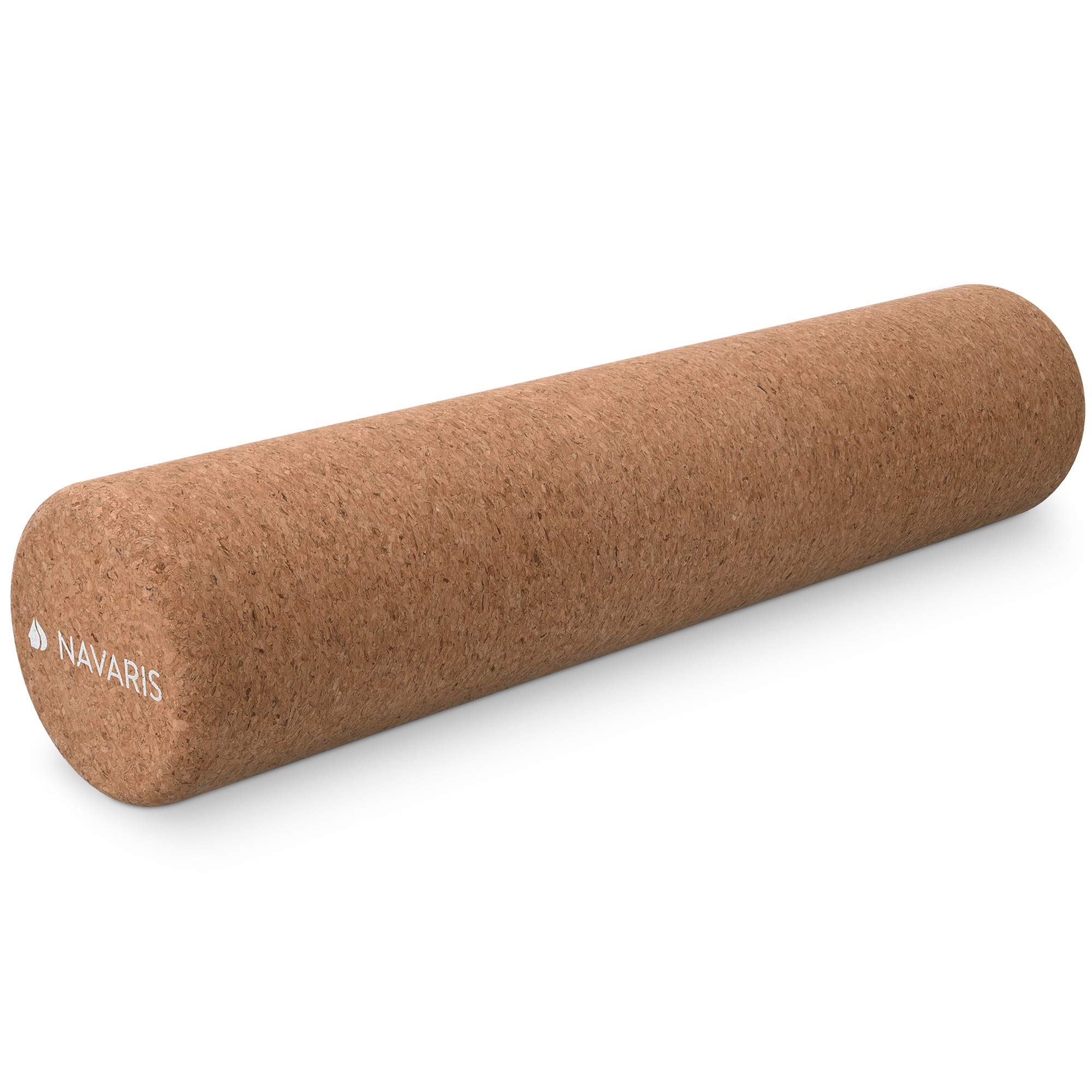 Navaris Cork Roller - Fitness Sport Yoga Cork Tube for Legs, Back, Muscles - 10 x 45 cm