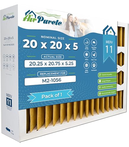 Cinquartz M2-1056 Genuine Original Furnace Filter MERV 11. Actual Size 20 1/4 x 20 3/4 x 5 1/4. Case of 3 Cinquartz M2-1056 Genuine Original Furnace Filter MERV 11. Actual Size 20 1/4 x 20 3/4 x 5 1/4. Case of 3