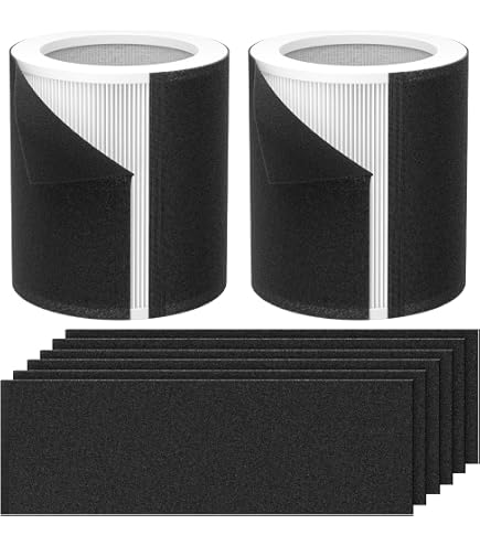 Kit Ricambio Filtri HEPA E Carbone Per Purificatore Hunter HP400 - 2 Filtri HEPA + 8 Prefiltri, Compatibile Con H-HF400-VP