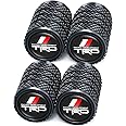 Tire Valve Caps, Valve Stem Caps for TRD Racing Development Sequoia Tundra Tacoma 4Runner PRO, Alloy Car Tire Caps for Corrosion Resistant Leak-Proof Car Accessories, Balck