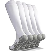 CWVLC Soccer Socks (1/3/5 pairs) Team Sport Knee High Socks for Adult Youth Kids