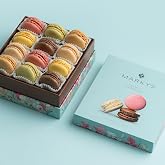 MARKY&rsquo;S French Almond Macarons Gift Box &ndash; 12 Assorted Gourmet Macarons &ndash; Variety of Imported Flavors &ndash; Authentic French Cookies &ndash; Gift Basket for Holidays