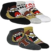 Looney Tunes Tasmanian Devil Socks Taz Hungry 5 Pack Ankle Socks Fits Shoe Size 5-10