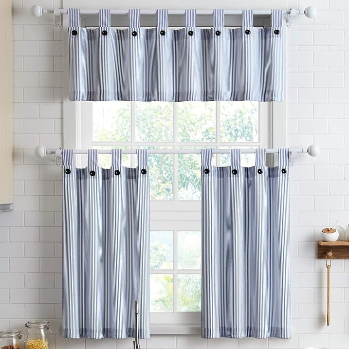 Short Curtains 36 Inches Long for Kitchen Window Tab Top of