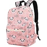 Kouxunt Panda Mesh Backpack for Girls Women, See Through Casual School College Student Bookbag