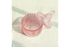 Monomer Dish, CORFULRA Dappen Dish for Acrylic Powder, Large Nail Cup for Nail Monomer Liquid, Glass Cup for Acrylic Nail Brush, Acetone Nail Polish Remover Holder. Pink