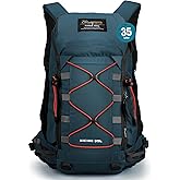 MOUNTAINTOP 35L Hiking Backpack, Lightweight Outdoor Travel Camping Daypack with Rain Cover for Men & Women（Blue）