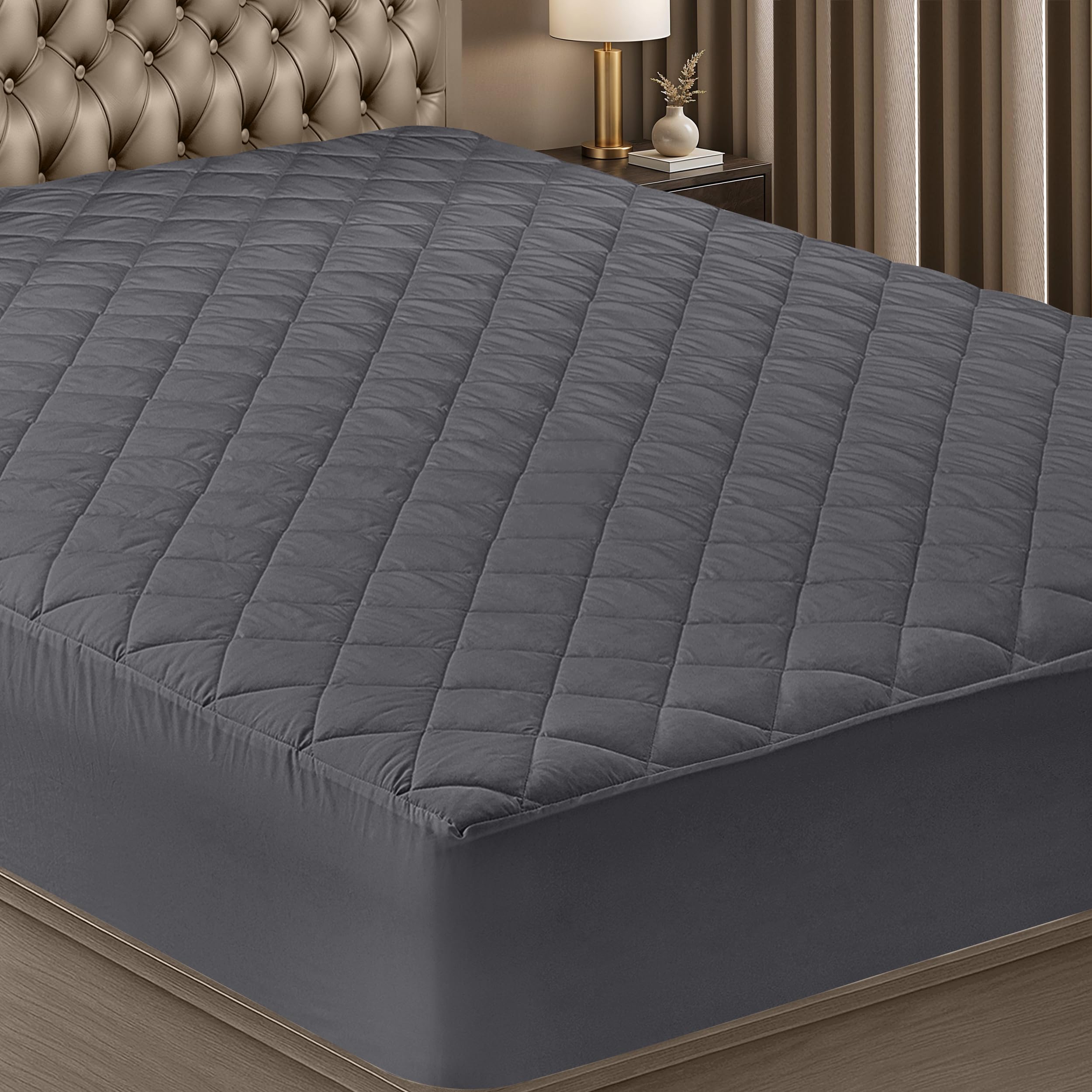 Utopia Bedding Quilted Fitted Mattress Pad, Full