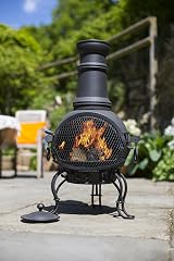 La Hacienda Steel Murcia Medium Chimenea BBQ Grill & Patio Heater view 3