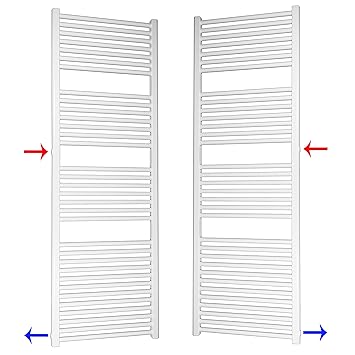 Austausch Badheizkörper 1732 x 600 Bad Renovierung Heizkörper mit Seitenanschluss Nabenanschluß 940 mm (899 Watt nach EN442)