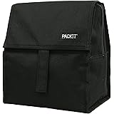 PackIt Freezable Lunch Bag with Zip Closure, Black