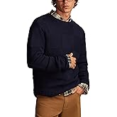 Lucky Brand Men's Check Stitch Crew Neck Sweater