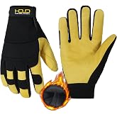 HANDLANDY Insulated Work Gloves, Thermal Winter Gloves Waterproof for Men Women