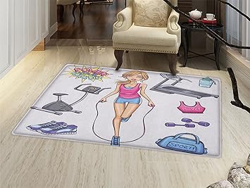 Amazon Com Smallbeefly Fitness Door Mats Area Rug Beautiful