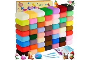 Air Dry Clay 56 Colors, Modeling Clay for Kids | Soft & Ultra Light Model Magic Clay Kit with Sculpting Tools | Safe Non-Toxi