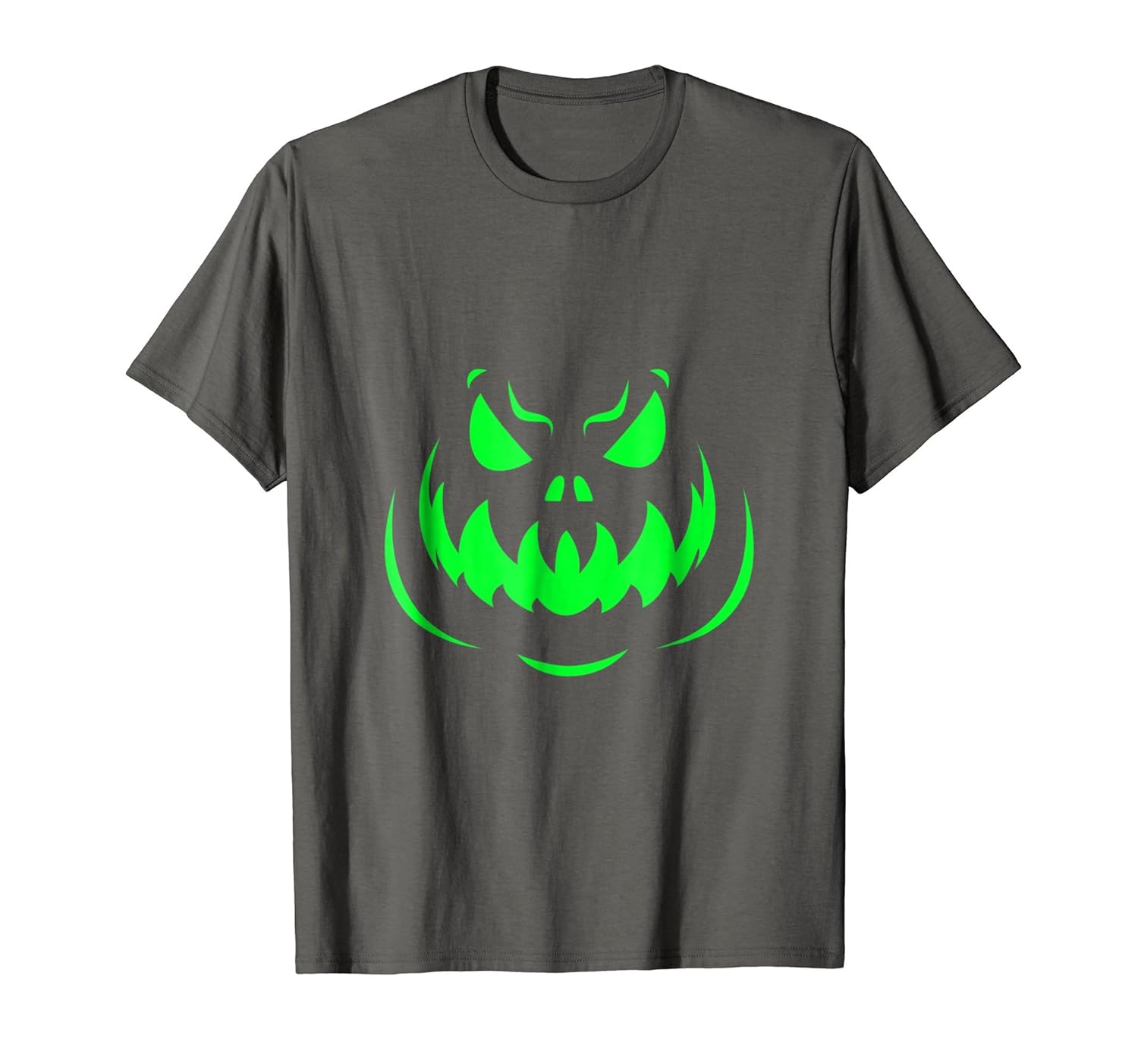 Scary Face Halloween Tshirt Dark Green-ANZ