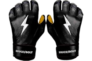BRUCE BOLT 2020 Premium Pro Short Cuff Cabretta Leather Baseball Batting Gloves with Glove Bag