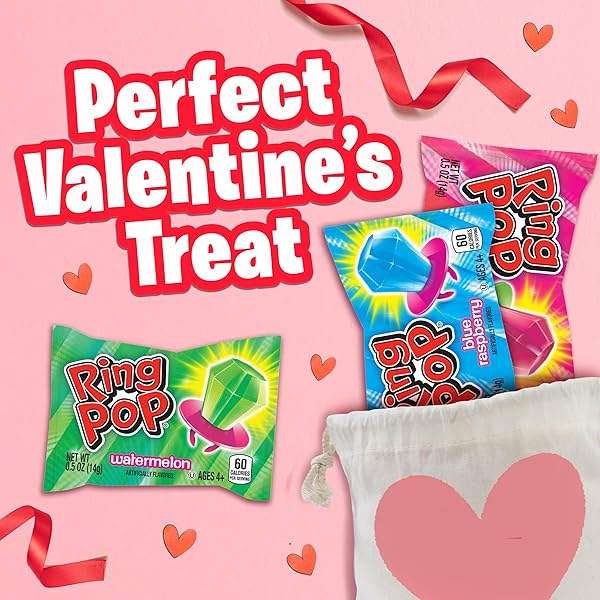 RING POP CANDY, EASTER LOLLIPOPS, 20 CT PARTY FAVORS IN ASSORTED FRUITY FLAVORS – FULL SIZE, FUN HARD CANDY FOR BIRTHDAY PARTIES, PARTY FAVORS, EASTER BASKET STUFFERS, EGG FILLERS, GIFTS FOR KIDS