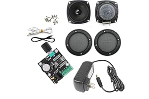 UYXOERA Arcade Game Console Audio kit, 12V Power Amplifier+3-inch 5W 8 ohm Speakers Power Cable AUX for Arcade Game Cabinet A