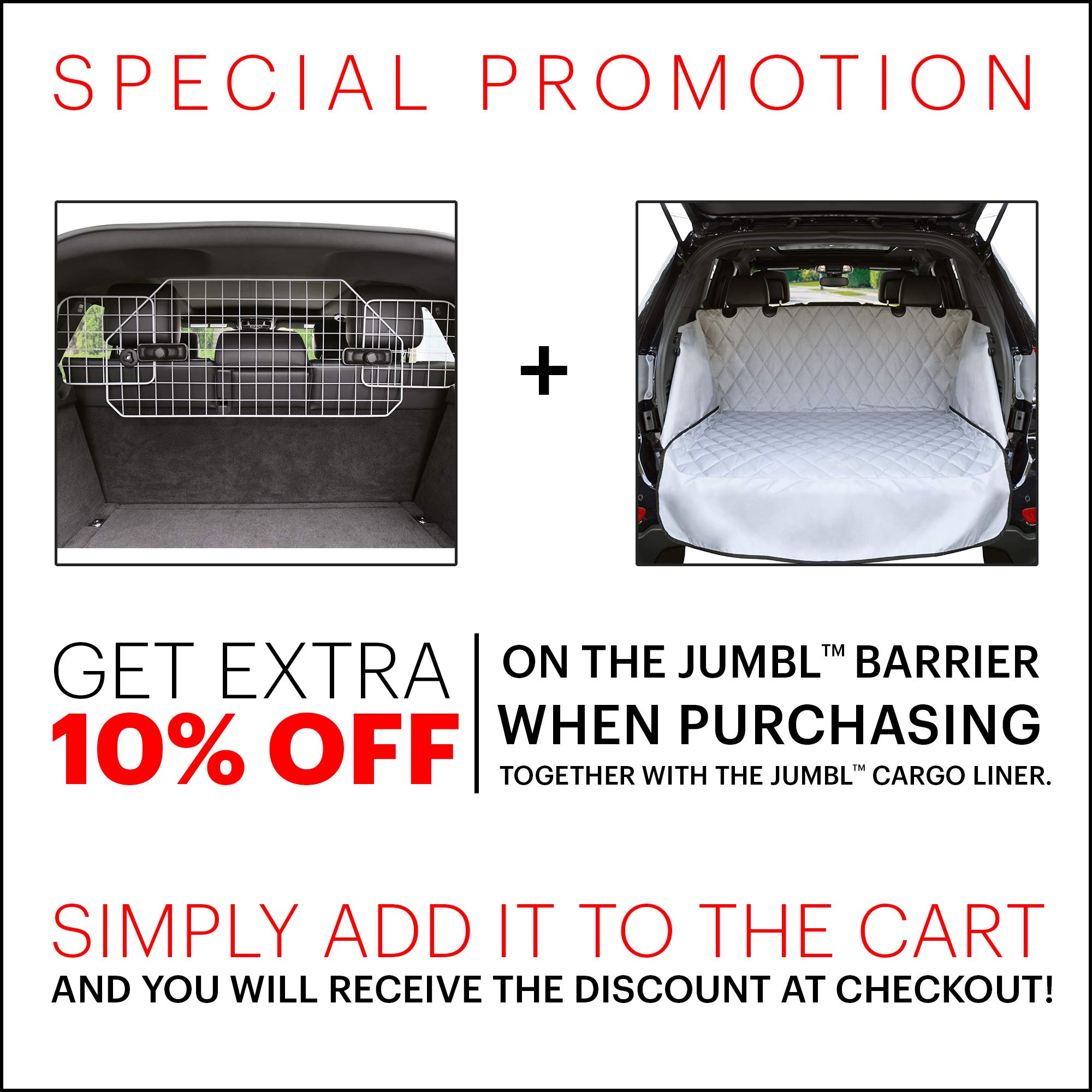 Jumbl Pet Cargo Liner for SUV's and Cars, Waterproof Material, Non Slip