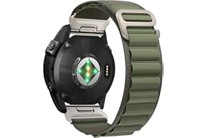 ZEEFLUFUN Alpine Quickfit-Band for Garmin Fenix 8 51MM/7X/6X Pro/6X Sapphire/5X/5X Plus/Fenix 3,26MM Quickfit Adjustable Sport Nylon Loop Bands for Garmin