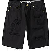 LRG Lifted Research Group Men's Denim-Cargo-Sport Shorts