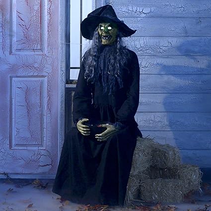 Party City Sorciere Hantee Animee Pour Halloween Decoration Interieure Et Exterieure Amazon Fr Cuisine Maison