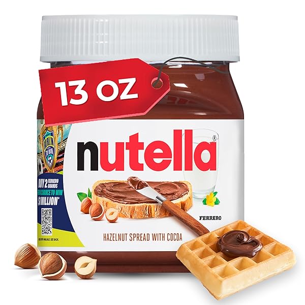 NUTELLA HAZELNUT SPREAD WITH COCOA, CREAMY HAZELNUT SPREAD,...