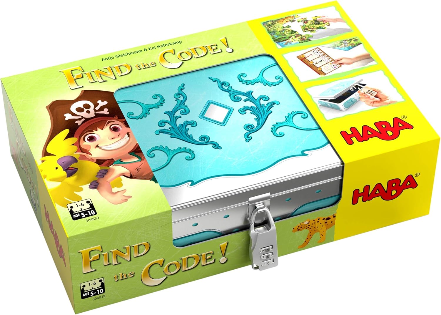 HABA Find the Code! Pirate Island, Multicolor, 177mm x 268mm x 80mm
