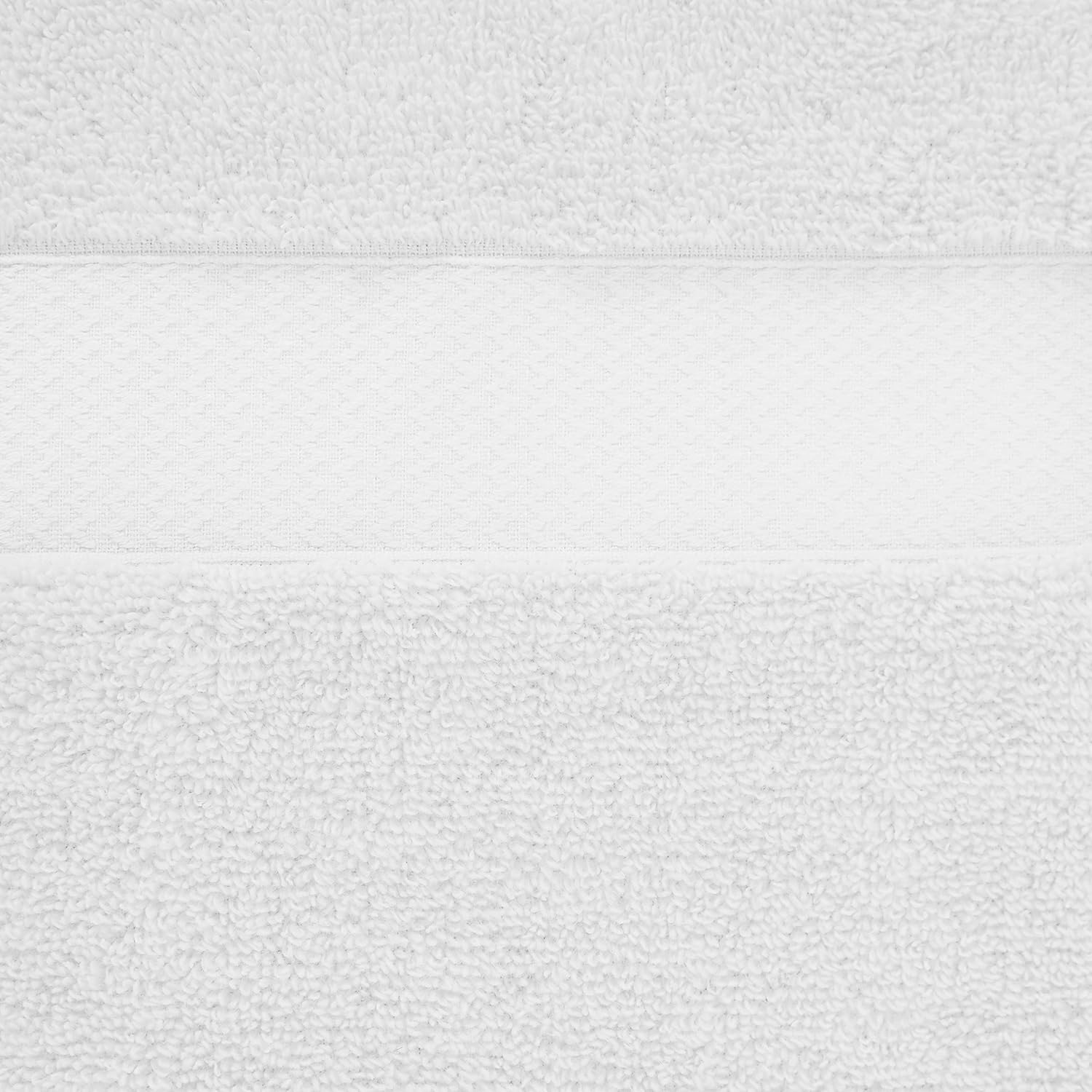 Basics Everyday Bath Towels, 6 Piece Set, White, 100% Soft Cotton, Durable: Home & Kitchen