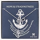 Annis Munn Anchor Infinity Pendant Women Necklace 925 Sterling Silver Women Jewelry Y shaped Adjustable Necklace for Teen Gir